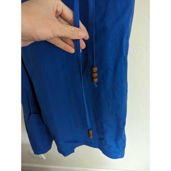 ZARA WOMAN LINEN BLEND HALTER DRESS INK BLUE XS S M L | 4786/293 NWT - Picture 14 of 15